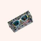 side view zap mood headband with white goggles and mirror lenses